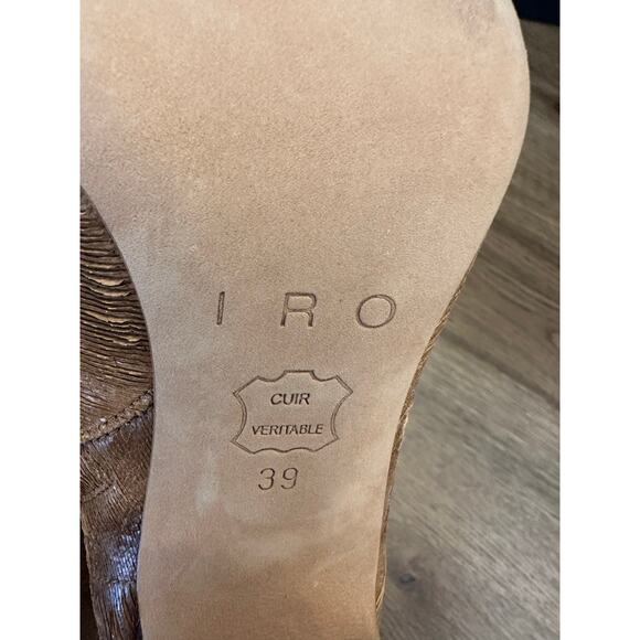 NWOB IRO Paris WM37ONASIS Leather Ankle Boot Camel/Brown Sz 39/US 8 - Picture 8 of 13